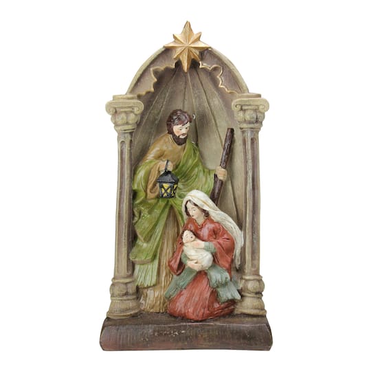 14.5&#x22; Holy Family And Star Nativity Statue D&#xE9;cor
